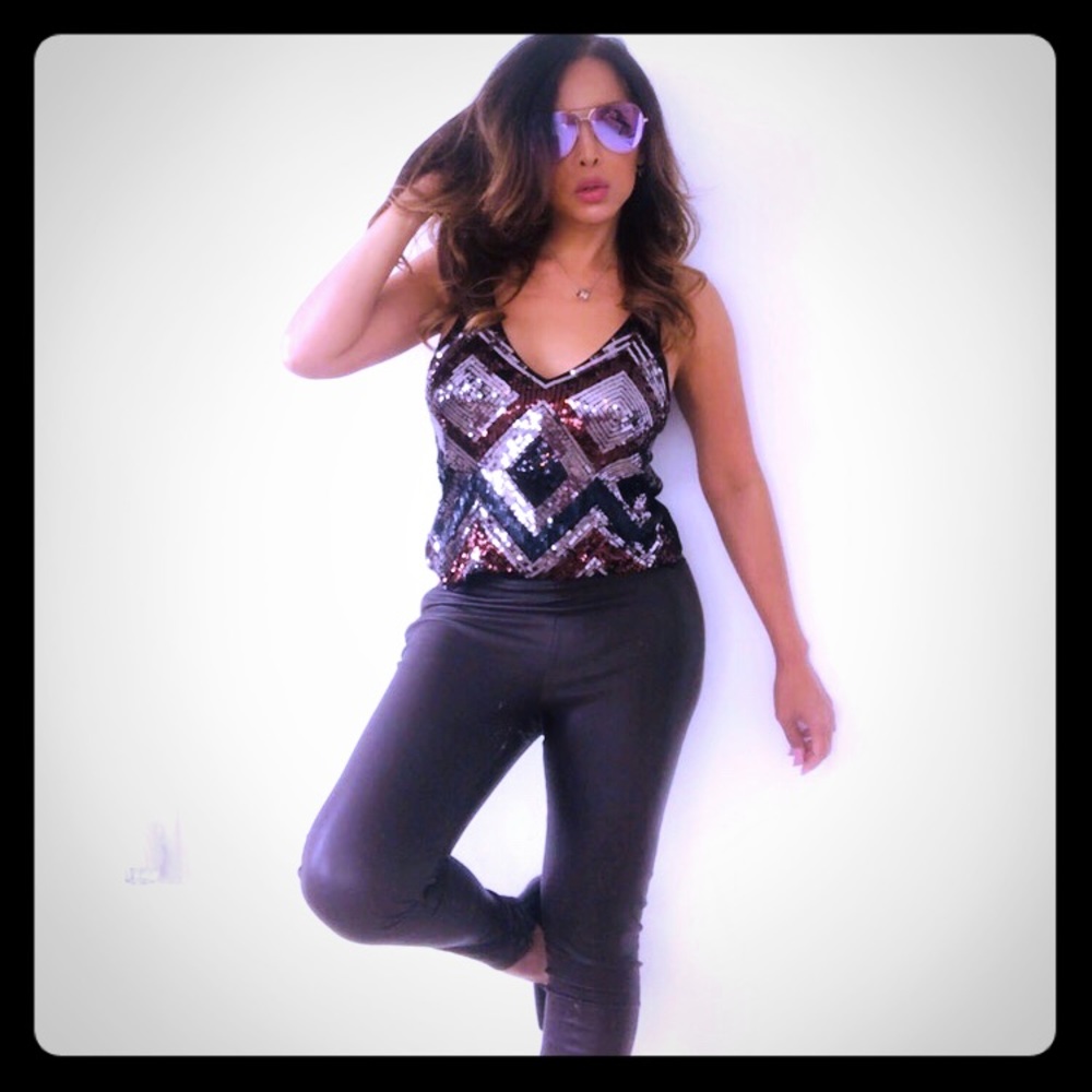 Sequined Top. Tank top Fashion